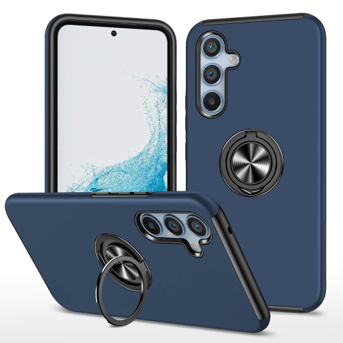 [CS] Hybrid Magnetic Kickstand Invisible Ring Case Cover for Samsung Galaxy A14, Navy