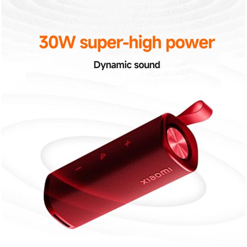 Xiaomi IP67 Waterproof Outdoor Bluetooth Speaker: 30W Stereo Sound, Advanced Bluetooth 5.4, 12 Hours Playback Time, Red