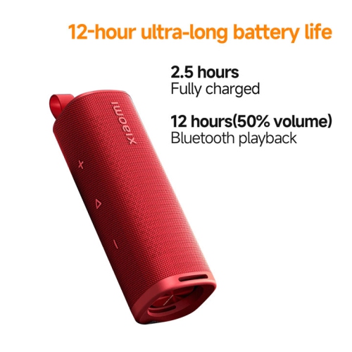 Xiaomi IP67 Waterproof Outdoor Bluetooth Speaker: 30W Stereo Sound, Advanced Bluetooth 5.4, 12 Hours Playback Time, Red