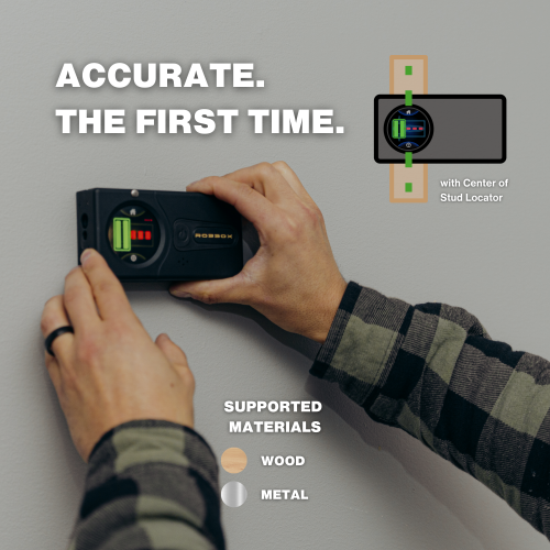 ROBBOX Sennses Pro Device 160' Dual-Laser Distance Meter, Digital Smart Level, and Stud-Detection, Multi-Tool - Black