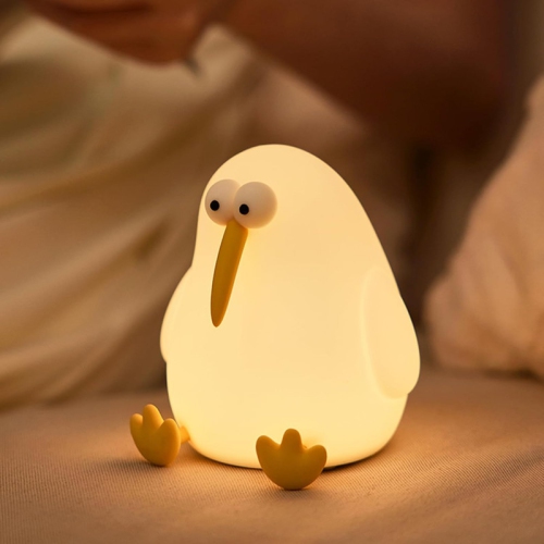 YOULIGHTS  Cute Night Light for Kids, Animal Nightlight, Led Squishy Kiwibird Night Light Lamp, Rechargeable 3 Level Dimmable Silicone Nursery Toddler