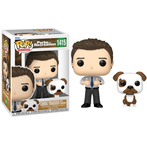 Funko Pop! Television Parks and Recreation Vinyl Figure Chris Traeger with Champion #1415