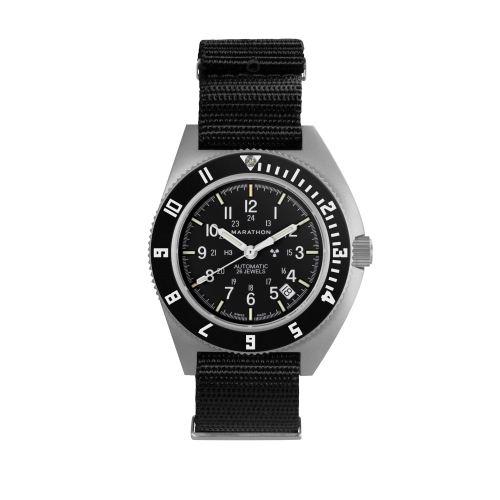 MARATHON- Steel Navigator w/ Date Automatic on Defense Nylon strap 41mm