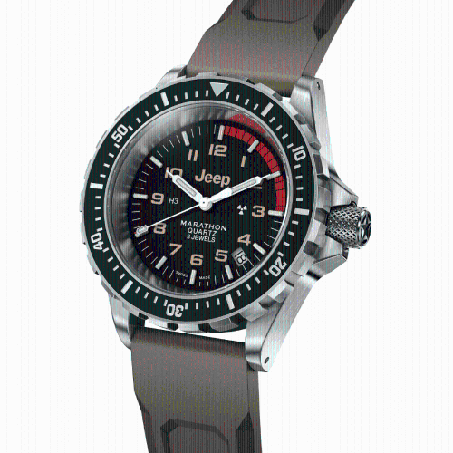 MARATHON- Jeep® Rubicon TSAR® on Green 3-Piece Rubber Strap Kit 41mm