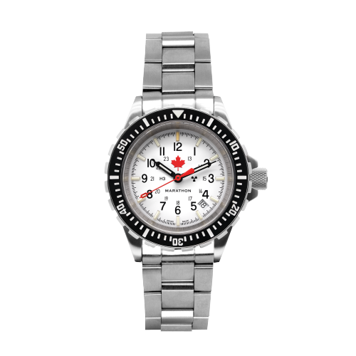 MARATHON - Arctic Red Maple Large Diver's Automatic (Gsar) With Stainless Steel Bracelet 41Mm