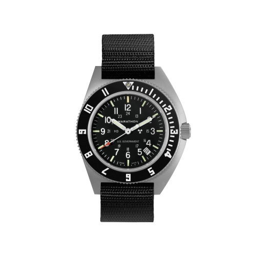 MARATHON- Steel Navigator W/ Date on Ballistic Nylon (12 inch strap) 41mm