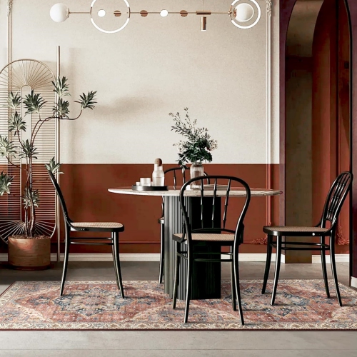 NIERBO  3' X 8' Runner Rug Washable Vintage Rugs for Hallway Bohemian Non-Slip Entryway Rug Faux Wool Low-Pile Floor Carpet for Kitchen Bathroom