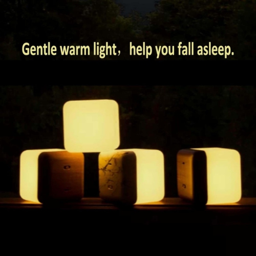 LED Cube Night Light for Kids and Adults, Flip Timer Night Lamp USB Rechargeable Baby Nursery Night Light for Breastfeeding,Movable Light Mood