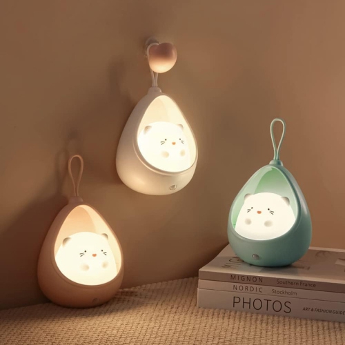 Cute rabbit Motion Sensor Night Light Wall Lamp,Rechargable,Bedroom Decoration for Kids Baby Toddler Teen Gift