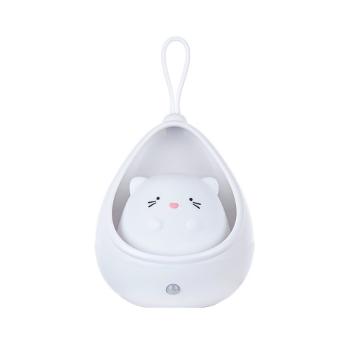 YOULIGHTS  Cute Kitty Motion Sensor Night Light Wall Lamp, Rechargeable, Bedroom Decoration for Kids Baby Toddler Teen Gift (White)