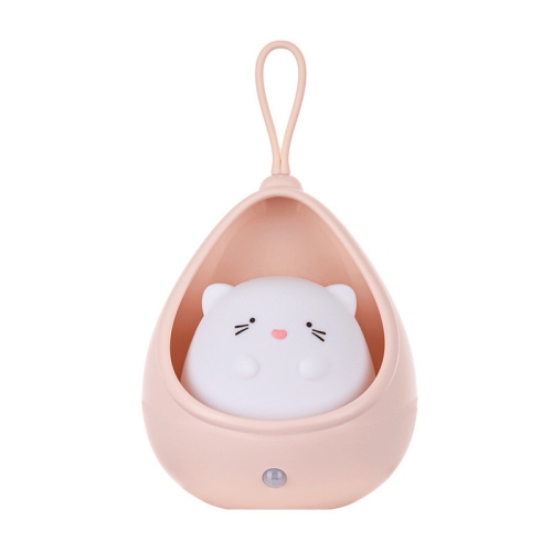 TARGET Cute Kitty Motion Sensor Night Light Wall Lamp, Rechargable, Bedroom Decoration for Kids Baby Toddler Teen Gift (Pink)