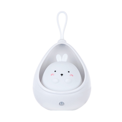 YOULIGHTS  Cute Rabbit Motion Sensor Night Light Wall Lamp, Rechargeable, Bedroom Decoration for Kids Baby Toddler Teen Gift (White)