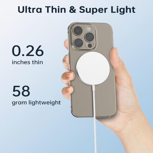 Magnetic Wireless Fast Charger, USB-C Fast Charging 15W Wireless Charger Compatible with iPhone 16/15/14 Pro Plus Max 13/13 mini/13 pro/12/12 Mini/12
