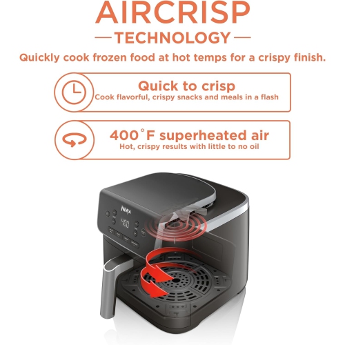 Ninja Air Fryer Pro 4-in-1 with 5 QT Capacity, Air Fry, Roast, Reheat, Dehydrate, Air Crisp Technology with 400F