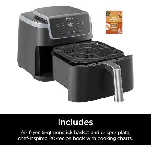 Ninja Air Fryer Pro 4-in-1 with 5 QT Capacity, Air Fry, Roast, Reheat, Dehydrate, Air Crisp Technology with 400F