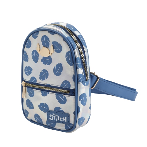 Lilo & Stitch Leaves All Over Print Shiny Mini Sling Backpack