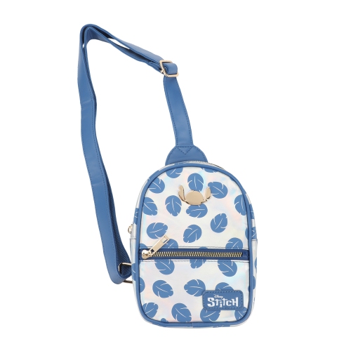 Lilo & Stitch Leaves All Over Print Shiny Mini Sling Backpack