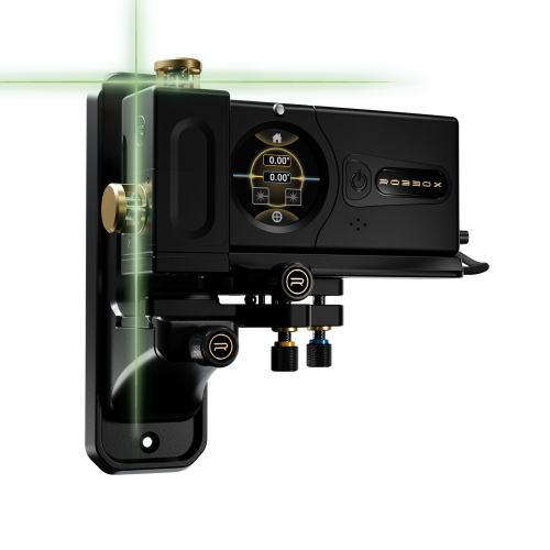 ROBBOX 360º Adjustable Cross Line Laser Level Kit for Sennses Pro, Green Beam Projection with Durable Hard Case
