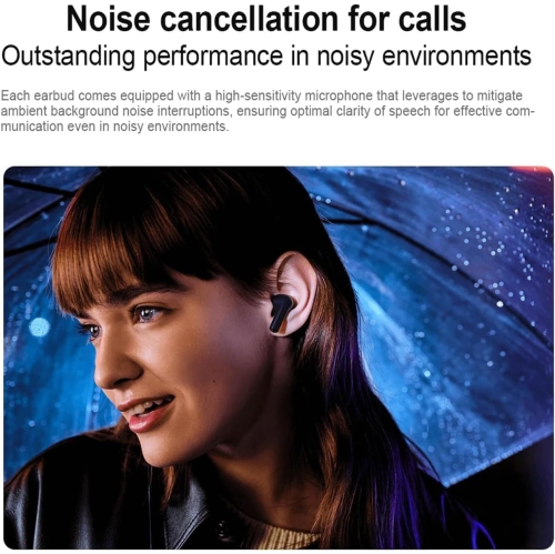 Écouteurs boutons sans fil Xiaomi Redmi Buds 4 Active TWS, suppression du bruit des appels IA, blanc