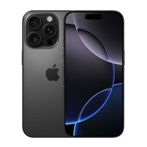 iPhone 16 Pro de 128 Go d'Apple avec Bell - Titane noir - Financement mensuel