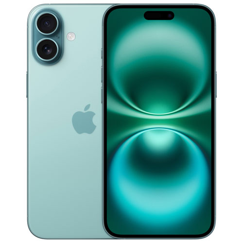 Fido Apple iPhone 16 Plus 512GB - Teal - Monthly Financing