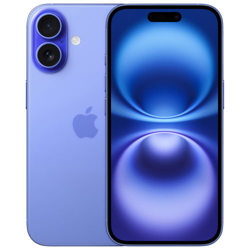 iPhone 16 de 128 Go d'Apple avec TELUS - Bleu outremer - Financement mensuel