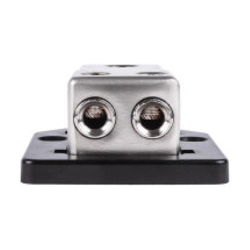 Skar Audio SK-DIST-BLK1 1 x 1/0 or 4 Gauge to 2 x 4 or 8 Gauge Power Distribution Block