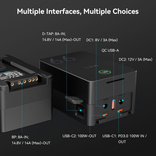 Batterie de montage SmallRig V - Noir