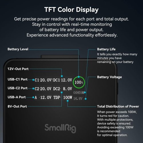 Batterie de montage SmallRig V - Noir