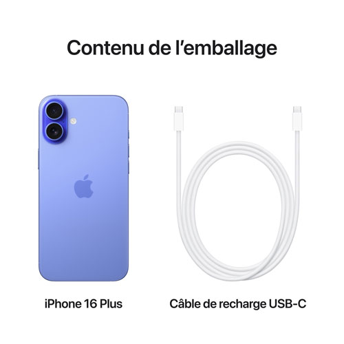 iPhone 16 Plus de 128 Go d'Apple avec Rogers - Bleu outremer - Financement mensuel