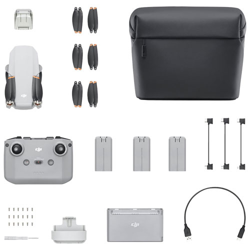 Ensemble de drone Fly More quadricoptère Mini 4K de DJI avec télécommande - Prêt à voler - Bilingue