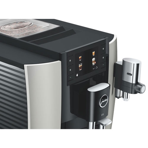 Jura E8 Automatic Espresso Machine with Coffee Grinder - Piano Black