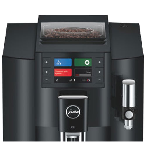 Jura E8 Automatic Espresso Machine with Coffee Grinder - Chrome