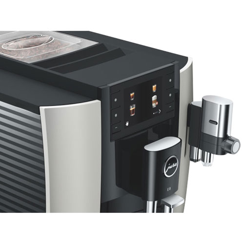 Jura E8 Automatic Espresso Machine with Coffee Grinder - Piano White