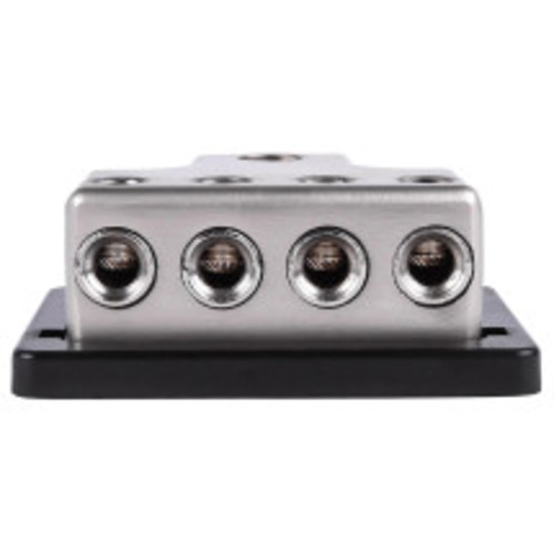 Skar Audio SK-DIST-BLK2 1 x 1/0 or 4 Gauge to 4 x 4 or 8 Gauge Power Distribution Block