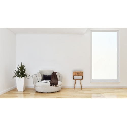 Artisan Furniture Solid Wood Mini Curve Lower Nightstand In Oak-ish Finish