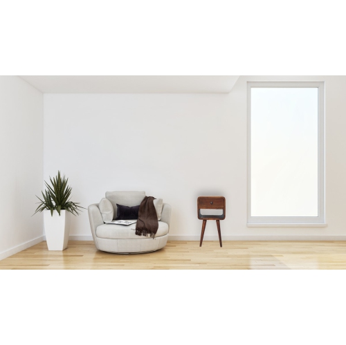 Artisan Furniture Solid Wood Mini Curve Lower Nightstand In Chestnut Finish