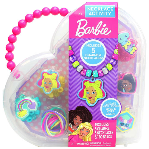 Ensemble d'activité de collier Barbie de Tara Toy - 5 breloques et colliers