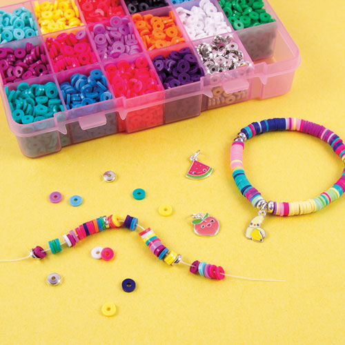 Make It Real DIY Heshi Beads Jewelry Making Set with Case - 3356 Pieces