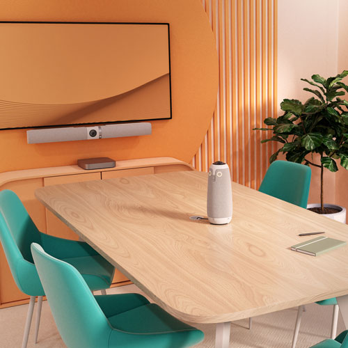 Owl Labs Meeting Owl 3 + Owl Bar Bundle (OWL-BND300-0022) - White