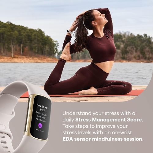 Refurbished(Excellent)- Fitbit Charge 5 Advanced Health & Fitness Tracker with Built-in GPS- White