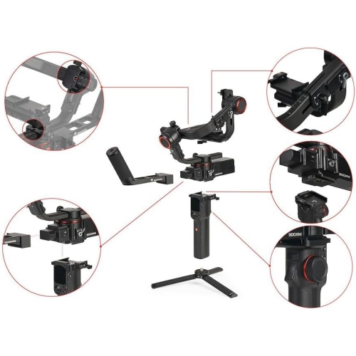 Stabilisateur à cardan professionnel à 3 axes portatif et modulaire MVG300XM de Manfrotto - Noir