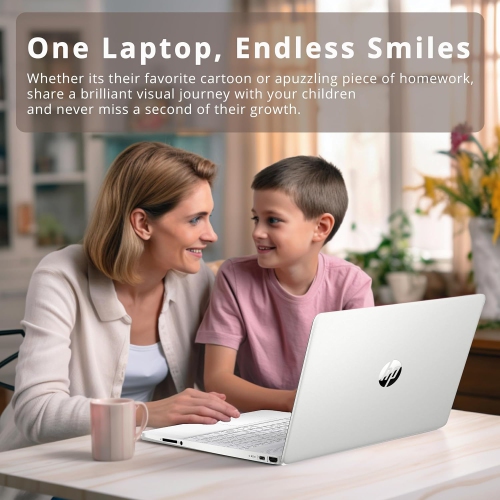 Open Box - HP 15.6" FHD Laptop Computer, Intel Core i3-1125G4, 2TB SSD, 32GB RAM, Intel UHD Graphics, Win 10, Silver, 32GB Hotface USB Card