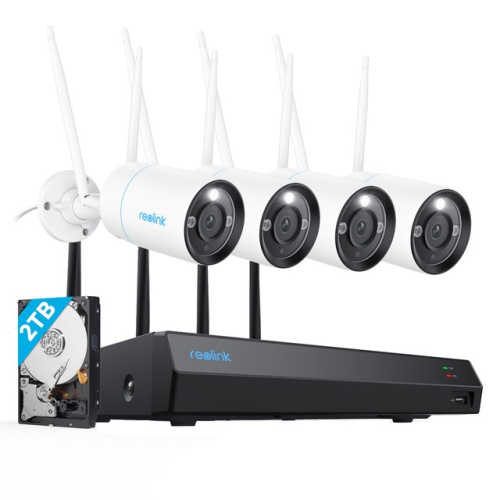 Reolink RLK12-800WB4 4K Wi-Fi 6 Security Camera System, 12-Channel NVR with 2TB HDD, Color Night Vision