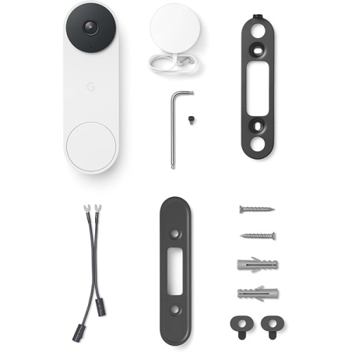 Google 2.54 x 4.19 x 13.11 cm Wired Video Doorbell Camera Snow