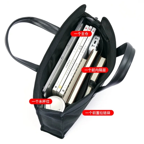 New Men's Oxford Casual Briefcase Multi-layer A4 Office Zipper Bag Large Capacity Business Bag Male Business Handbag Conference