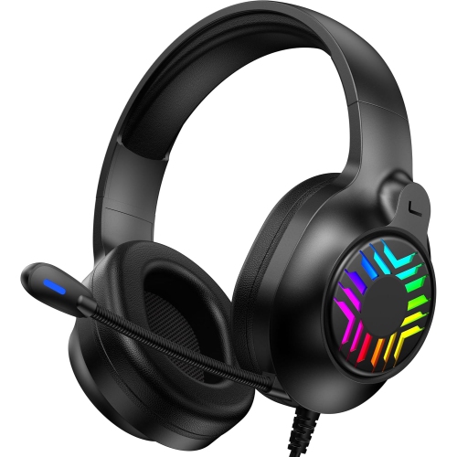 OLANRUN  17.02 X 7.37 X 20.83 Cm Over Ear Gaming Headphones With Muteable Microphone In Black