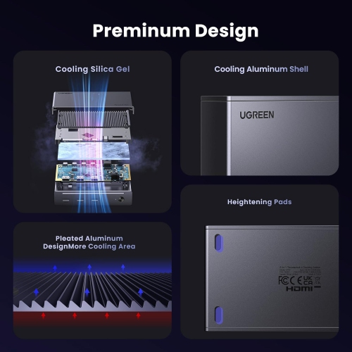 Open Box - UGREEN Revodok Max 208 Thunderbolt 4 Dock, 40Gbps Thunderbolt 4 Hub Docking Station