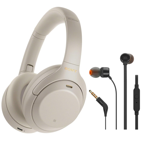 Casque d'écoute sans fil à suppression du bruit WH-1000XM4 de Sony + écouteurs boutons