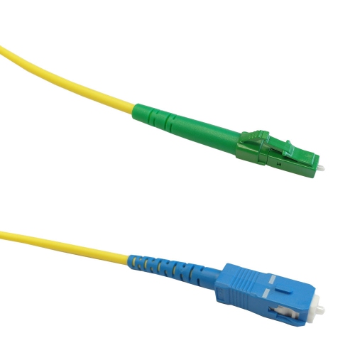 HYFAI OS2 Singlemode Simplex LC/APC to SC 9 Micron - Fiber Optic Patch Cable - 3mm Jacket - LSZH/OFNR - 2m